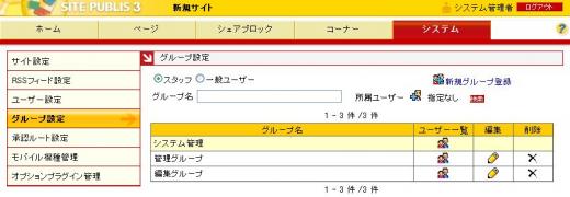 グループ登録