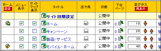 並び替えの例